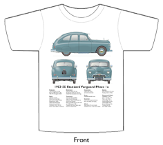 Standard Vanguard Phase 1a 1953-55 (blue) T-shirt Front